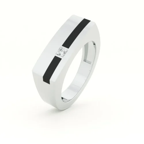 Duality 925 Silver Unisex Band Ring