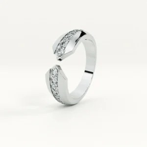 Split Halo 925 Silver Unisex Ring