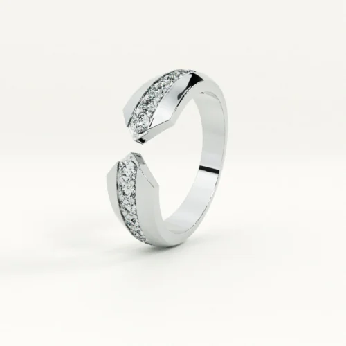 Split Halo 925 Silver Unisex Ring