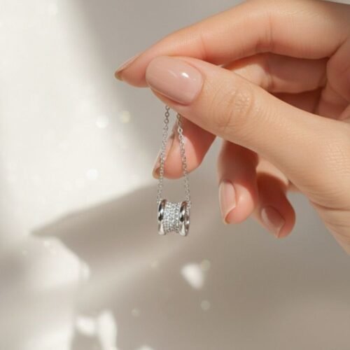 Crystal Roll Charm Necklace