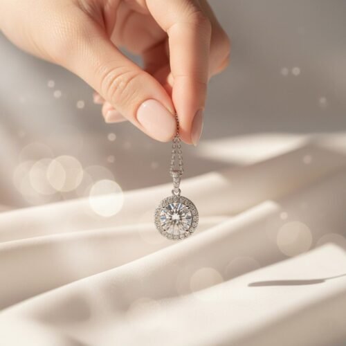 Dazzling Aura Round Pendant