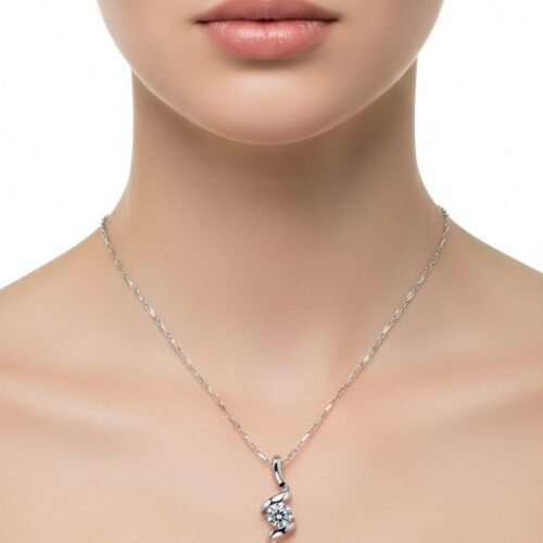 Twisted Elegance Solitaire Pendant