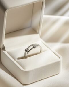 Twin Hearts Sparkle Wrap Ring