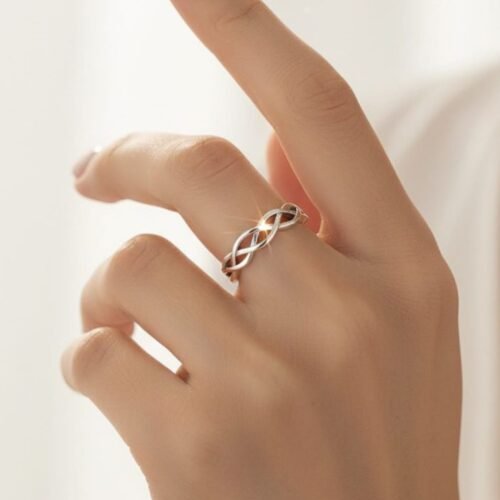 Infinity Weave Silver Ring