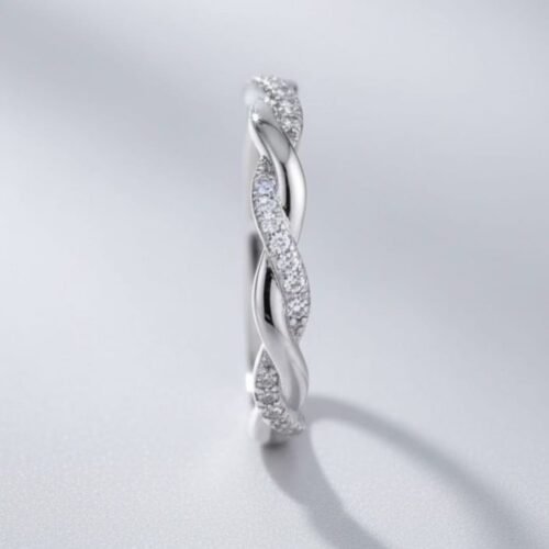 Braided Eternity Sparkle Band