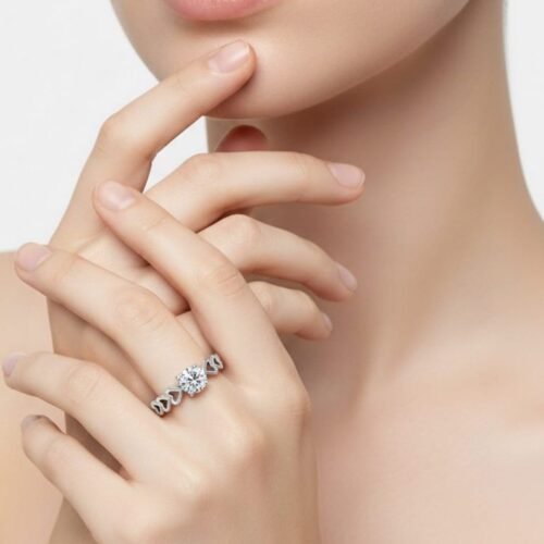 Radiant Heart Solitaire Ring