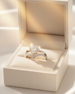 Queen of Hearts Bridal Ring Set