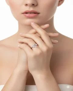 Enchanted Leaf Crystal Ring