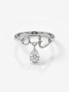 pear-diamond-charm-ring