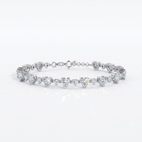 Eternal heart solitare bracelet