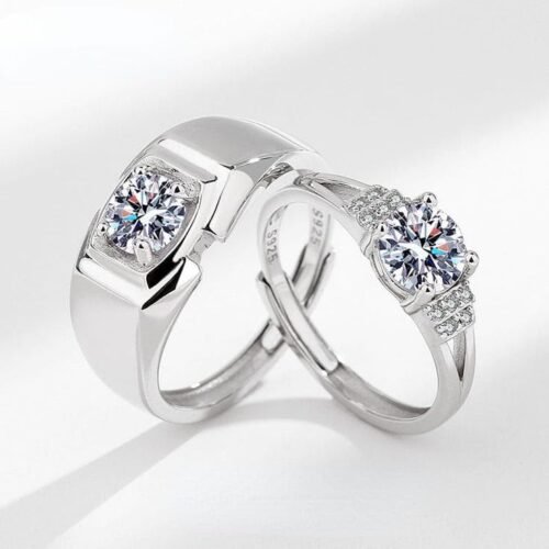 Emperor solitare couple ring