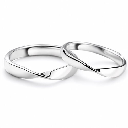 Twist love couple ring